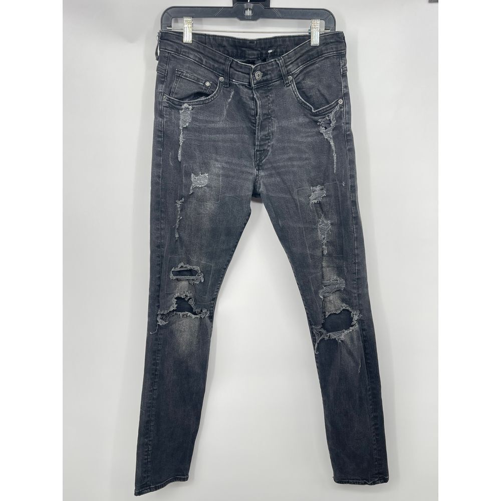 H&M Distressed Denim Jeans‎ - Edgy Chic Style size 34